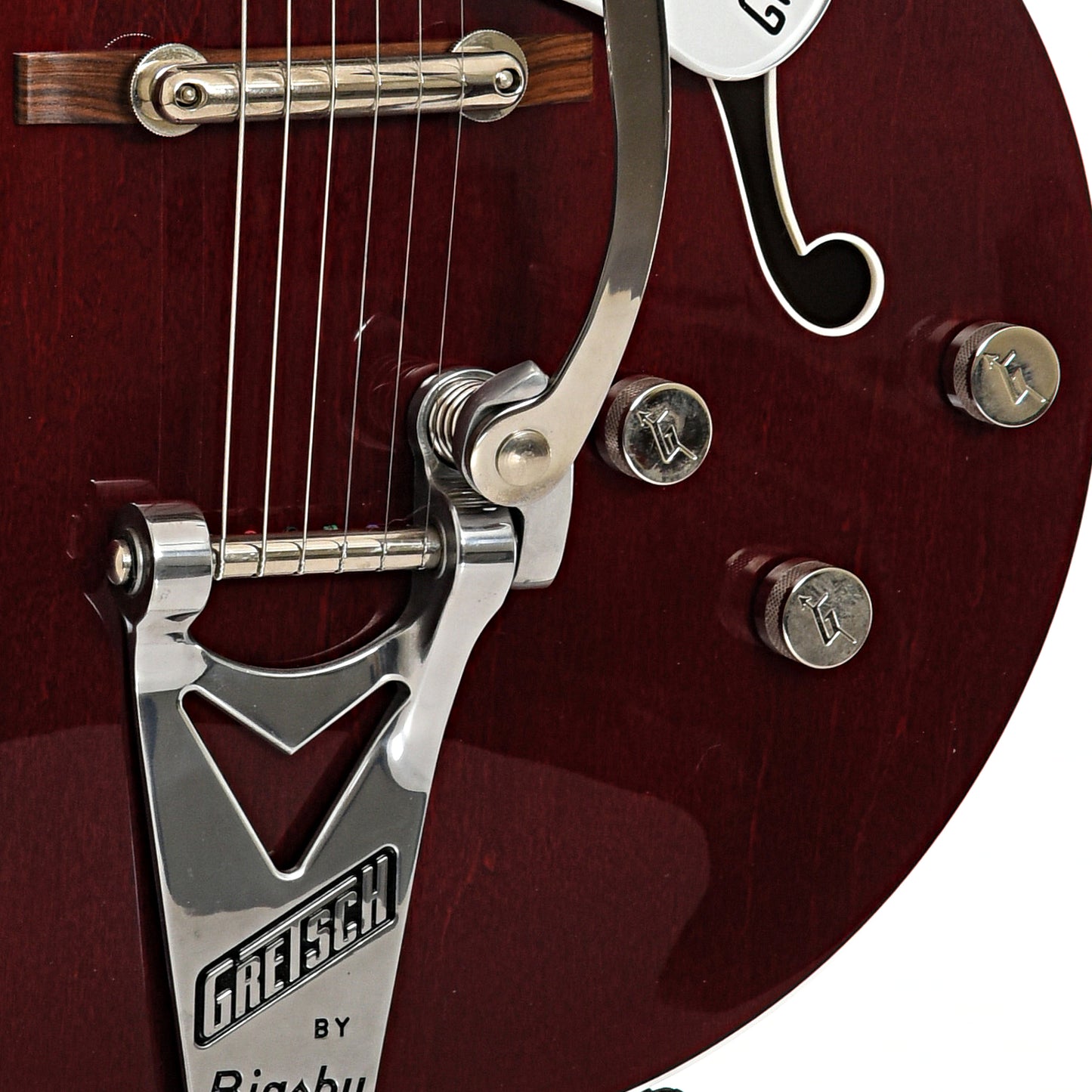 Bridge and controls of Gretsch G6119T Tennessee Rose