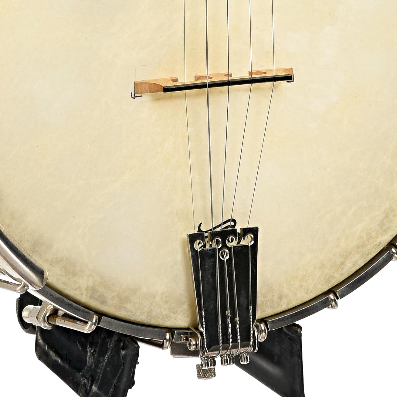 Tailpiece and bridge of Bart Reiter Special Open Back Banjo (1998)