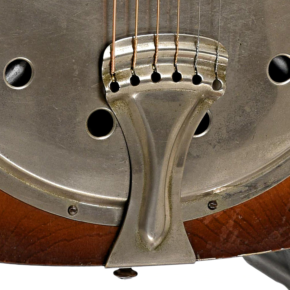 Tailpiece of Regal Model 19 Angelus Resonator Guitar