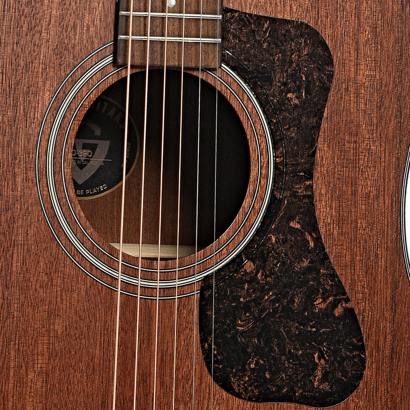 Soundhole of Guild 300 Series D-320 Acoustic Guitar