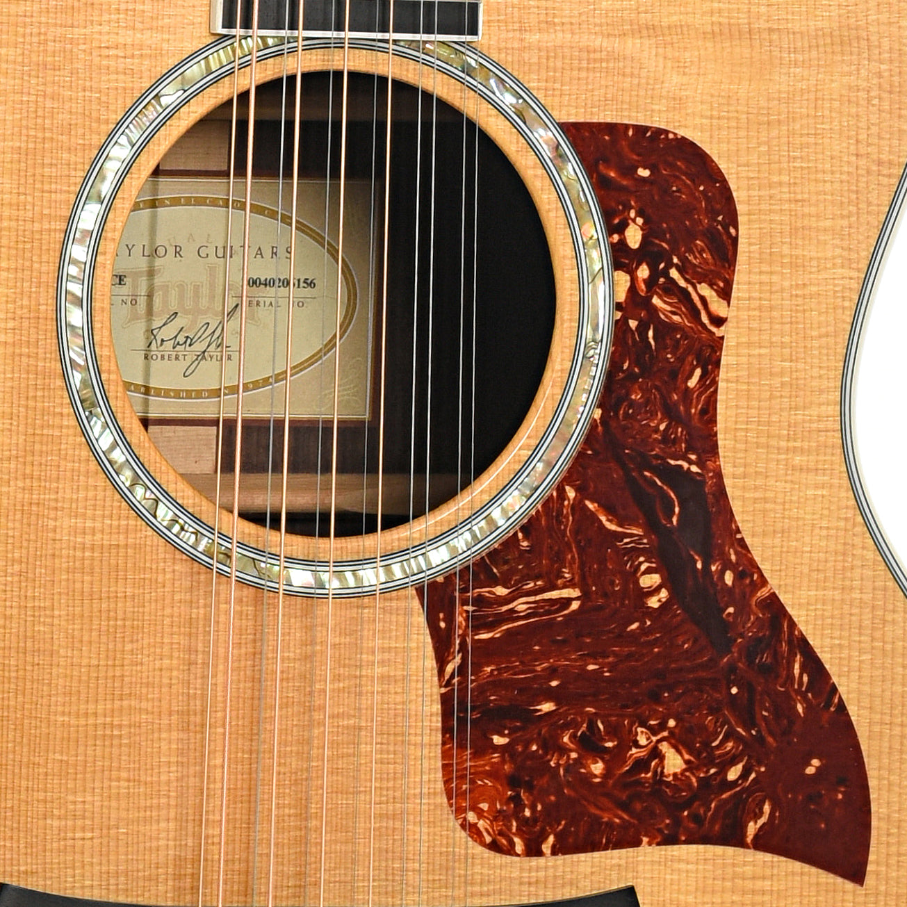 Soundhole of Taylor 854-CE 12-String Guitar