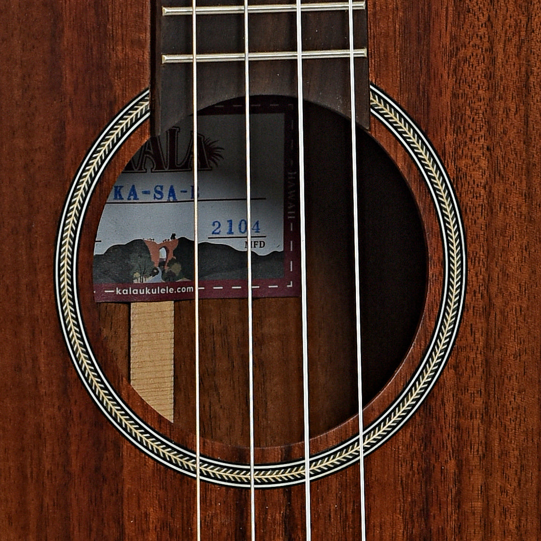 Sound hole of Kala KA-SA-B Baritone Ukulele (2021)