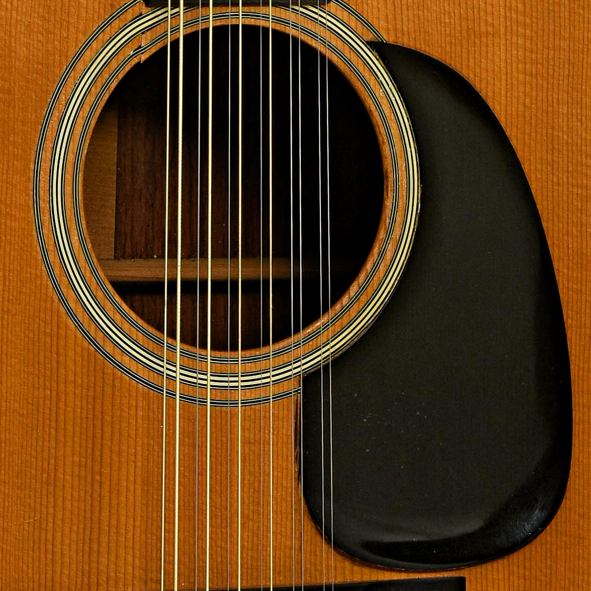 Soundhole of Martin D-12-28 12-String Acoustic Guitar 