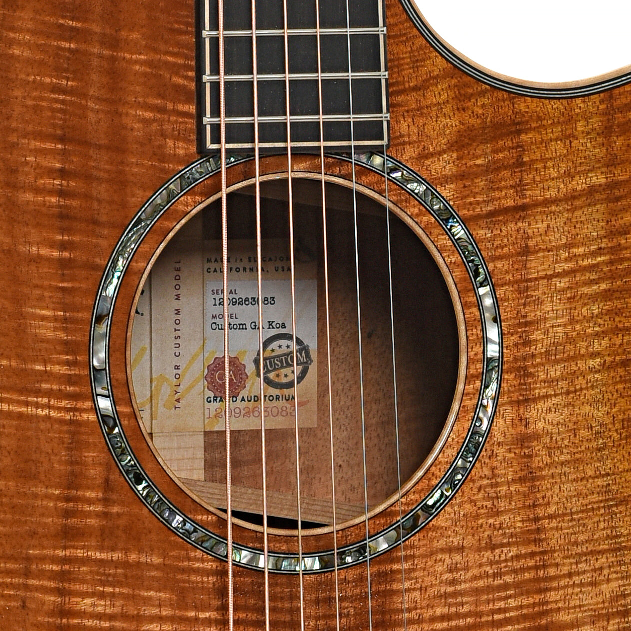 Taylor Custom GA Koa Acoustic-Electric Guitar (2023)