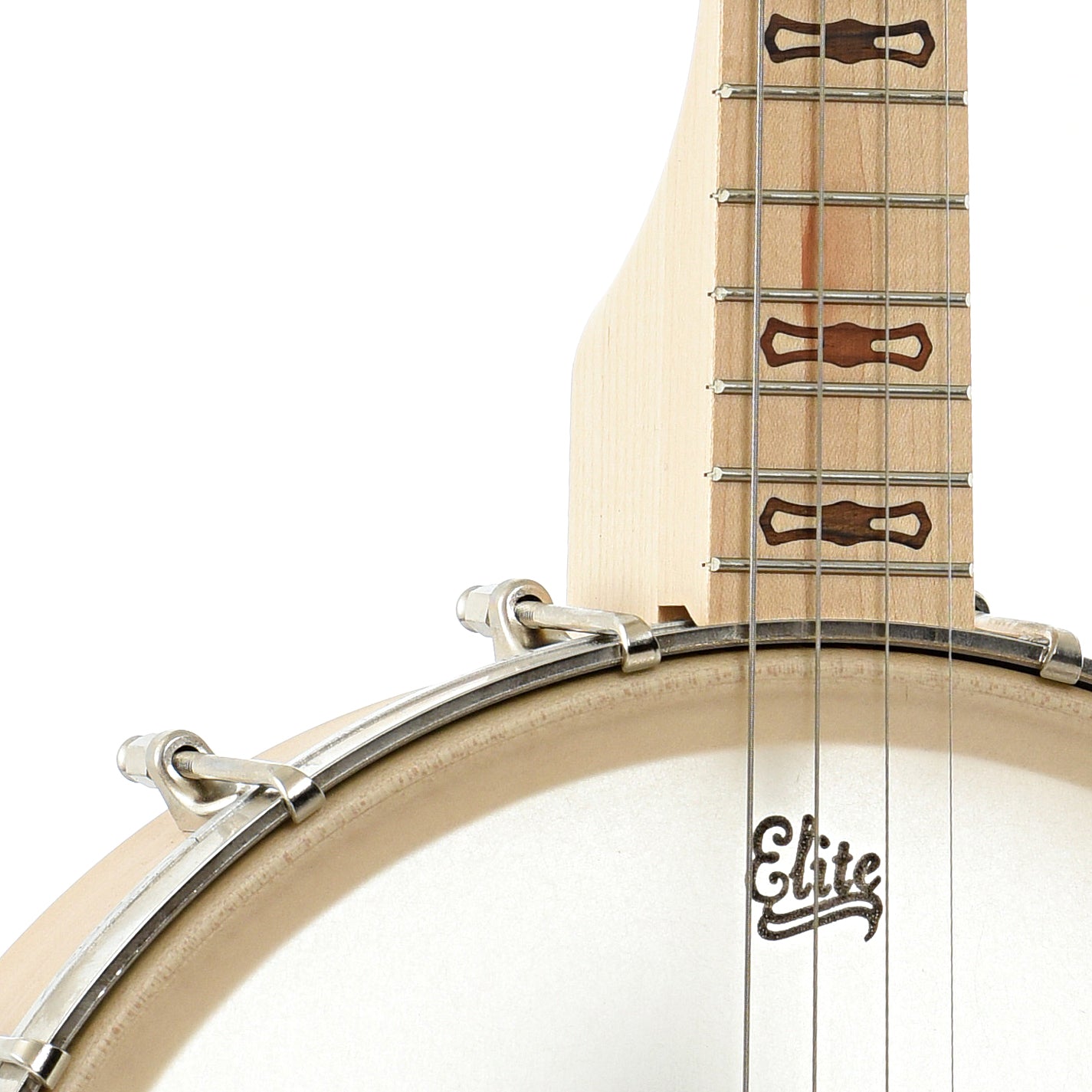 Front body and neck join of Deering Goodtime 17-Fret Tenor Banjo (2010s)