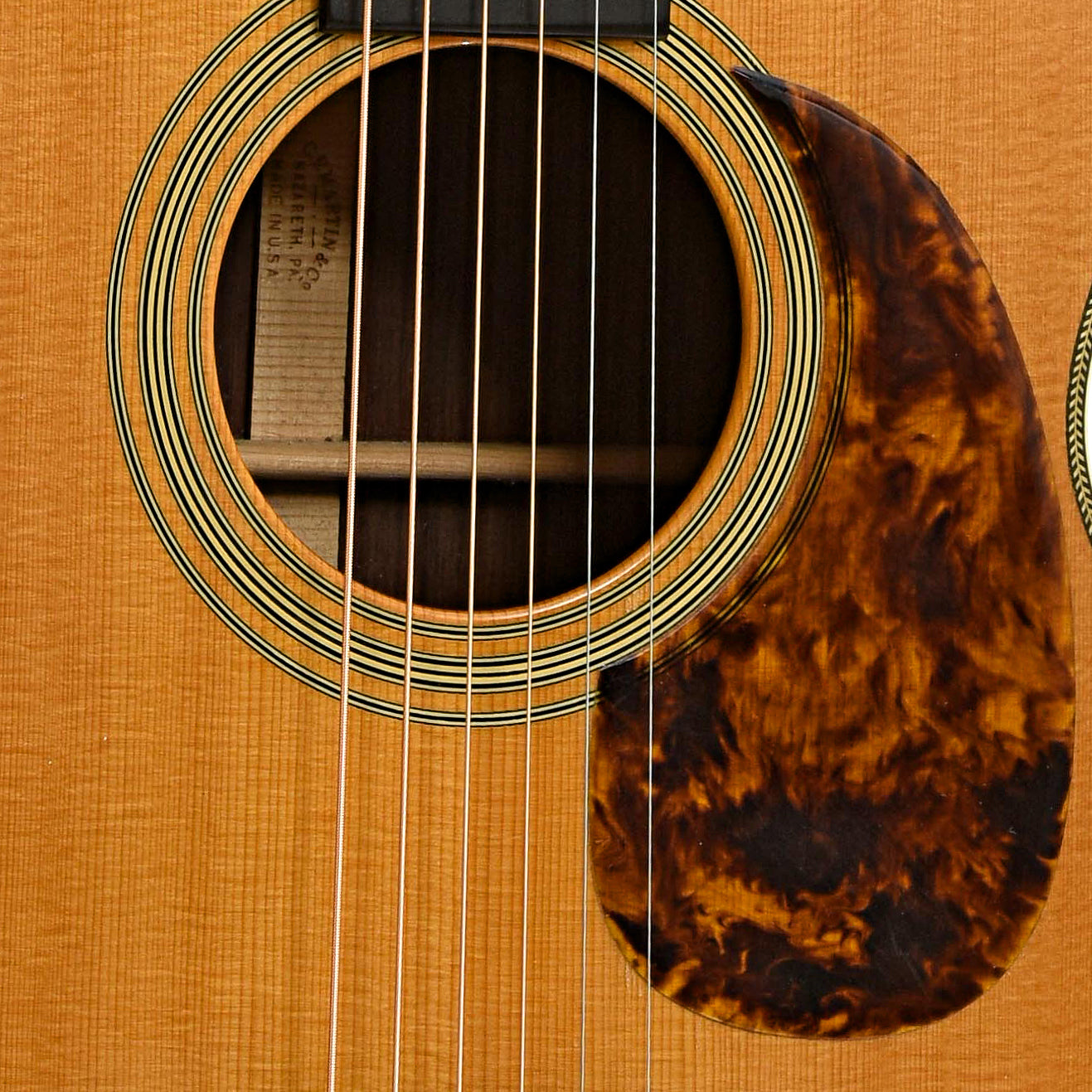 Soundhole of Martin 000-28VS Acoustic Guitar 