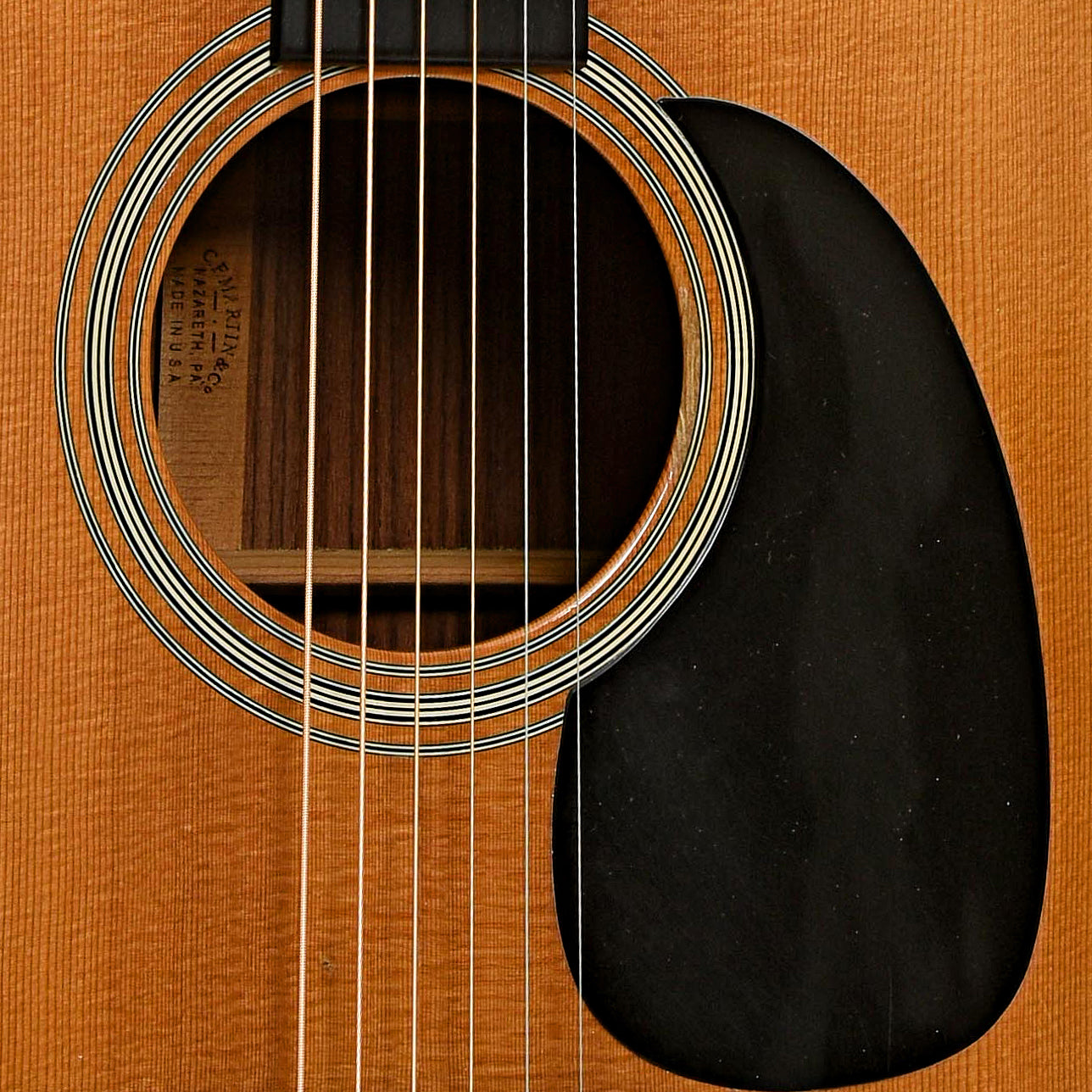 Soundhole of Martin D-28 Acoustic Guitar 