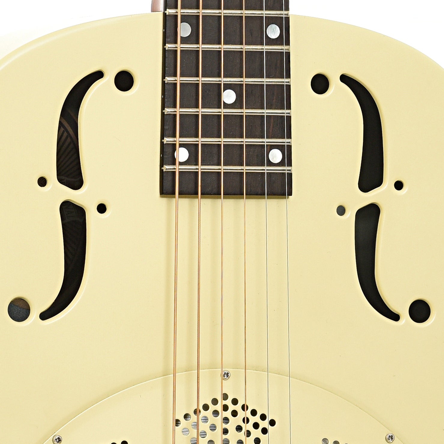 F-hole of National Ivory NRP 14 Roundneck Resonator Guitar (2016)