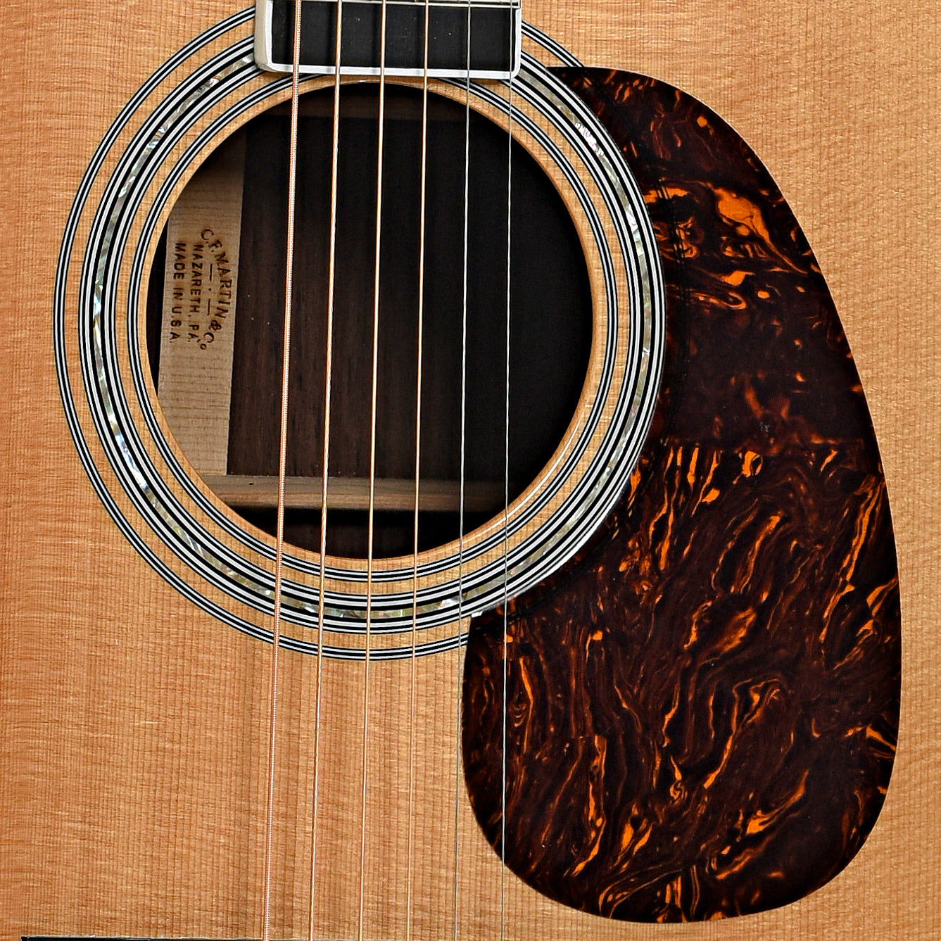 Soundhole of Martin D-41 Acoustic Guitar 