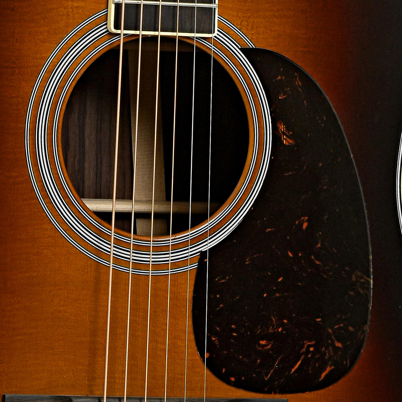 Soundhole of Martin D-35 Sunburst Guitar