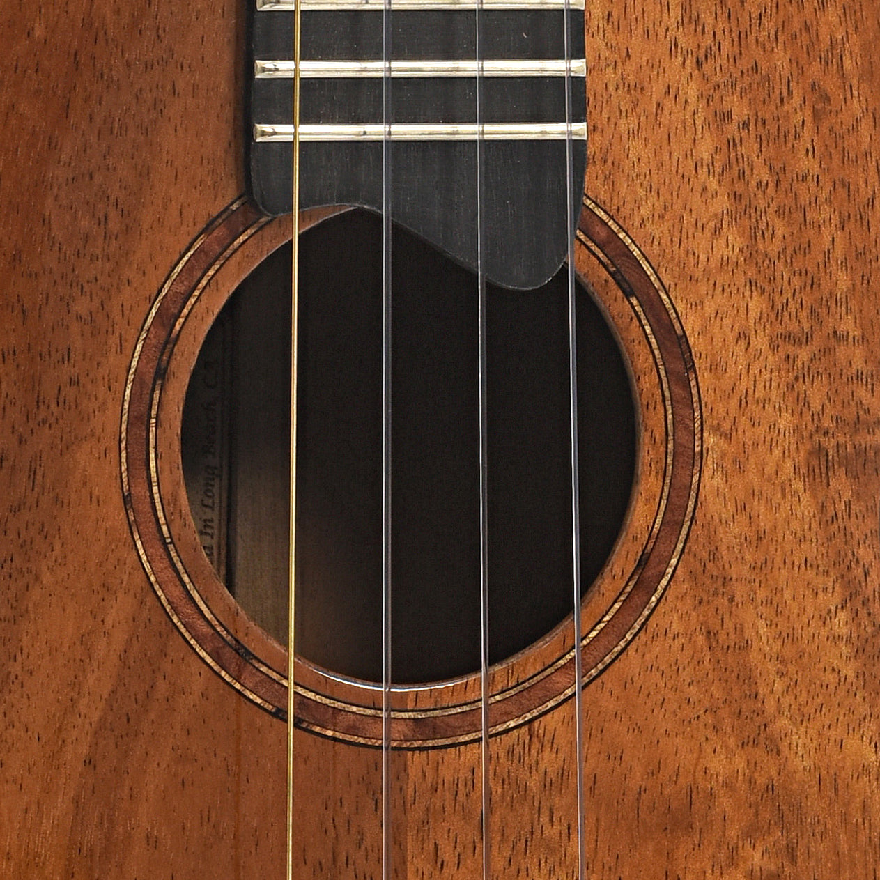 Sound hole of Ohana DTK-1 Custom Model Tenor Ukulele