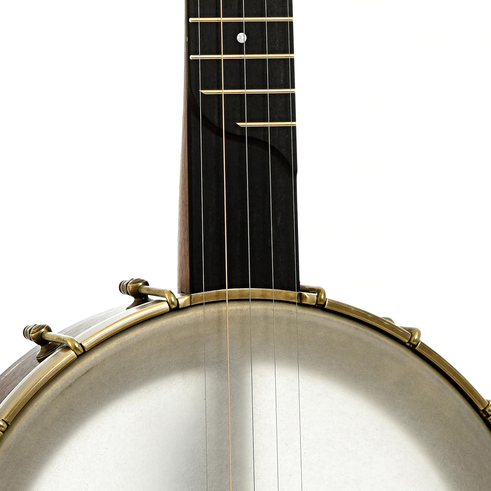 Front neck joint of Rickard 11" Walnut Dobson Openback Banjo & Case with Cyclone Tuners