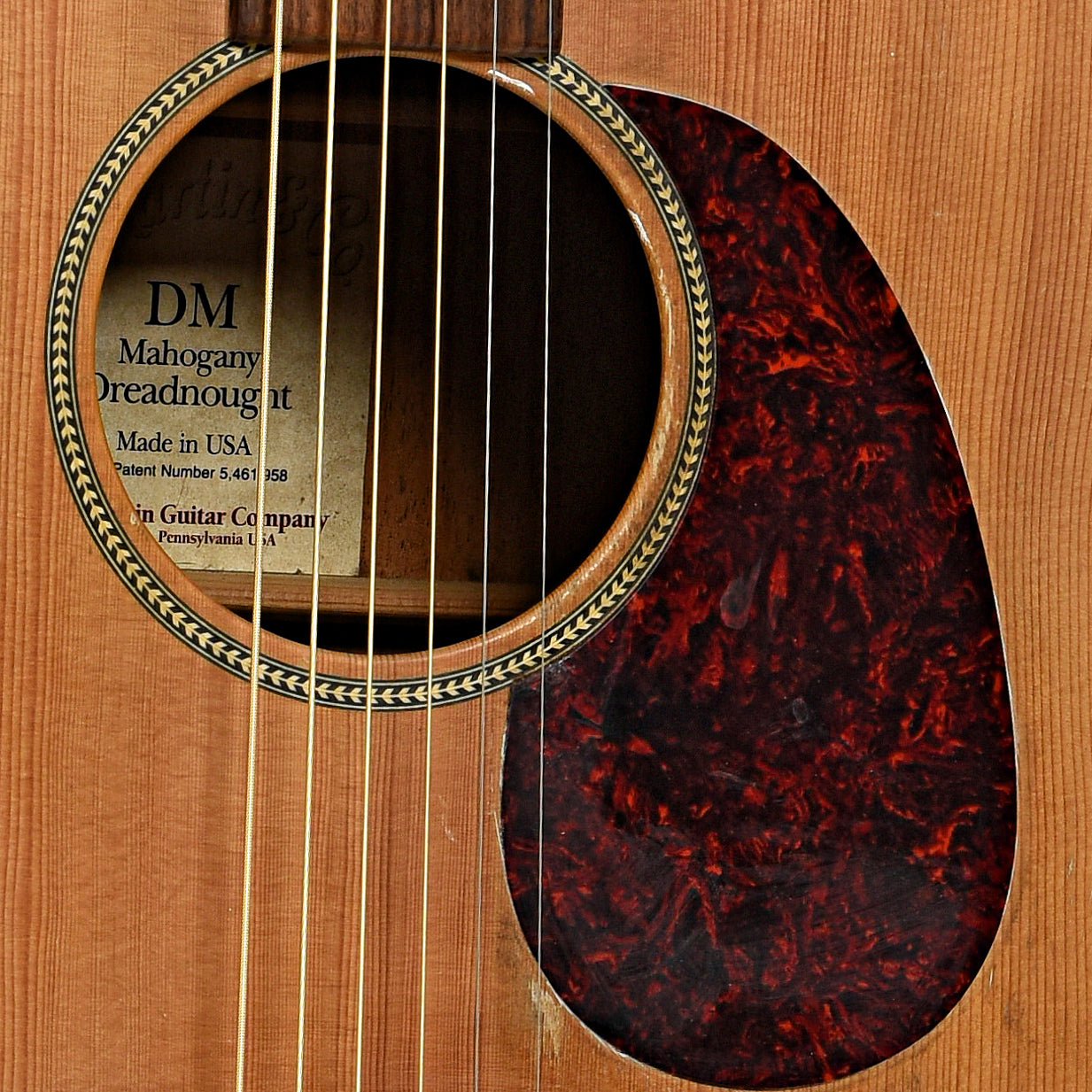 Sonudhole of Martin DM Acoustic Guitar