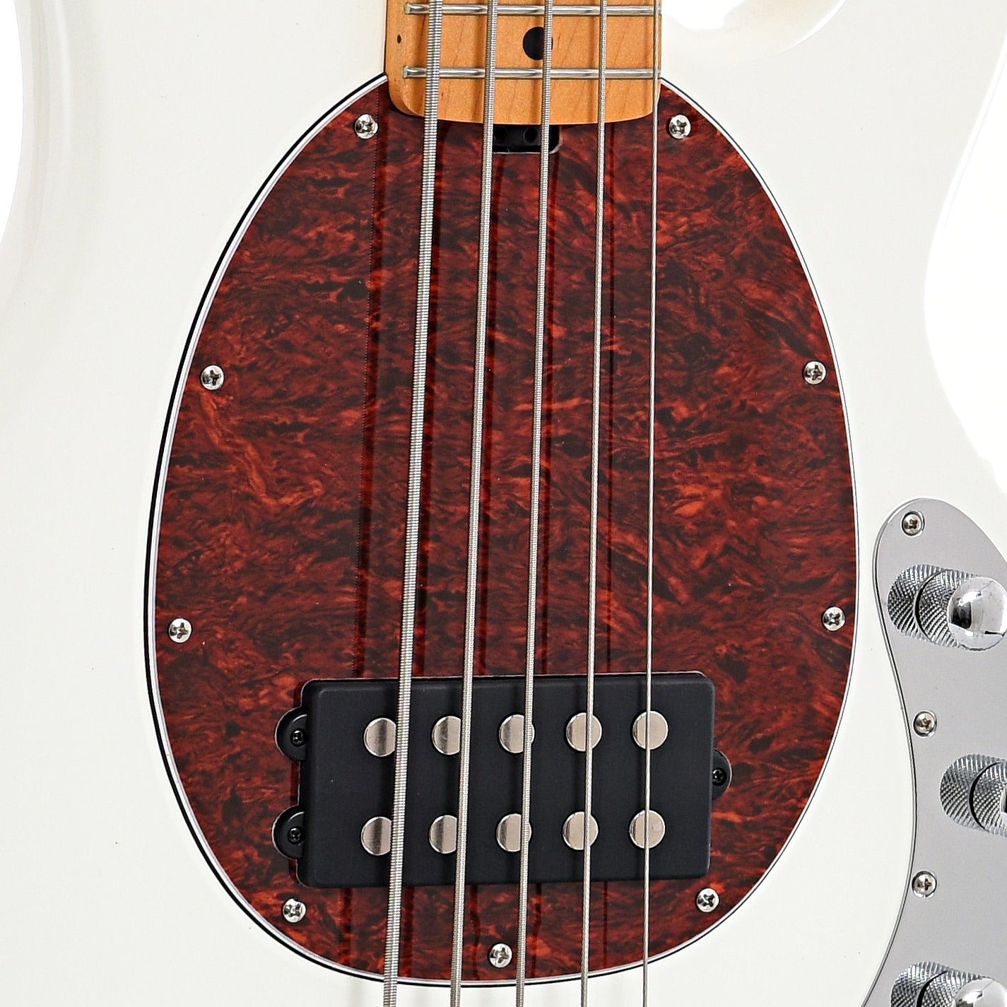 Sterling by Music Man RAY25CA 5-String Bass, Olympic White 