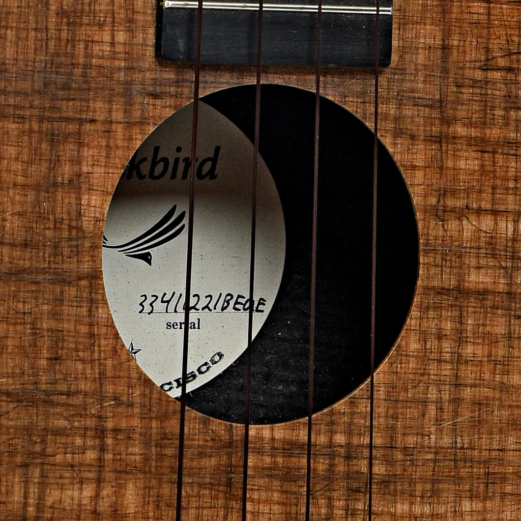 Soundhole of Blackbird Farralon Ekoa Tenor Ukulele 