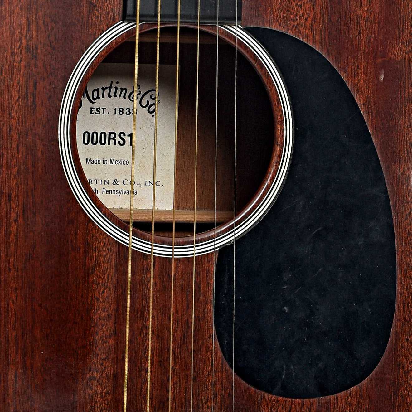 Soundhole of Martin 000-RS1 Acoustic Guitar