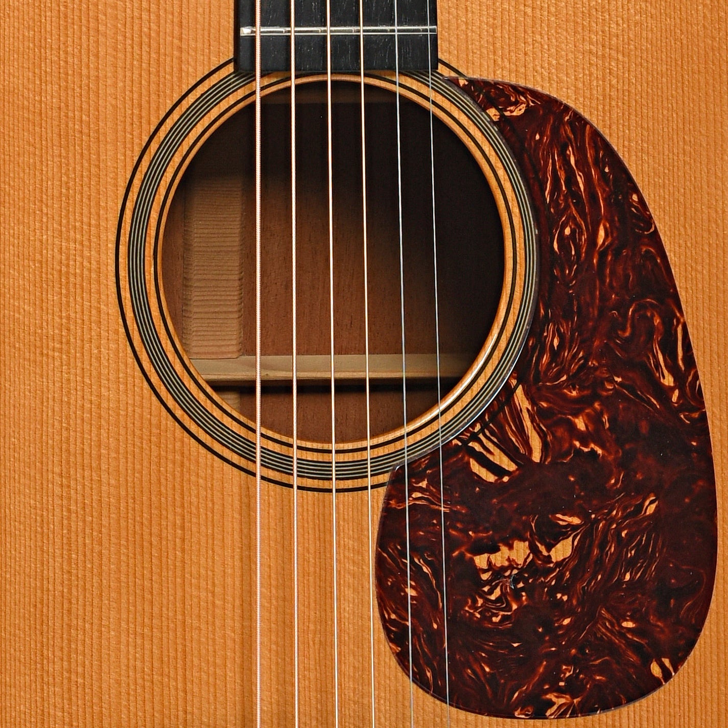 Sound hole of Huss & Dalton TD-M Custom Acoustic Guitar (2008)