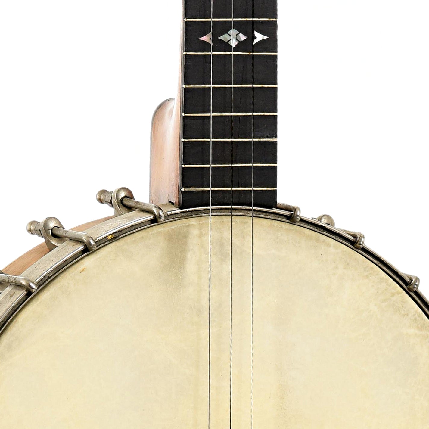 Front neck joint of Wm. Stahl Open Back Banjo