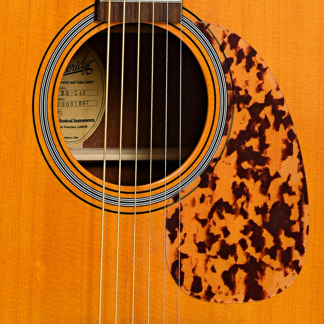 Soundhole of Blueridge BR-140 Acoustic Guitar