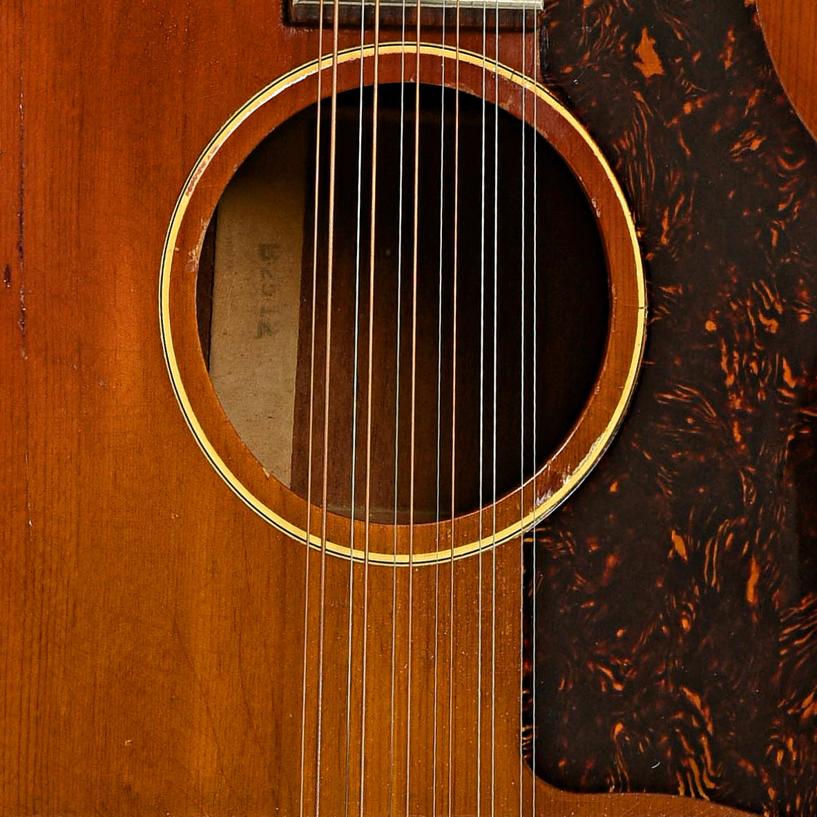 Soundhole of Gibson B-25-12  12-String Acoustic Guitar