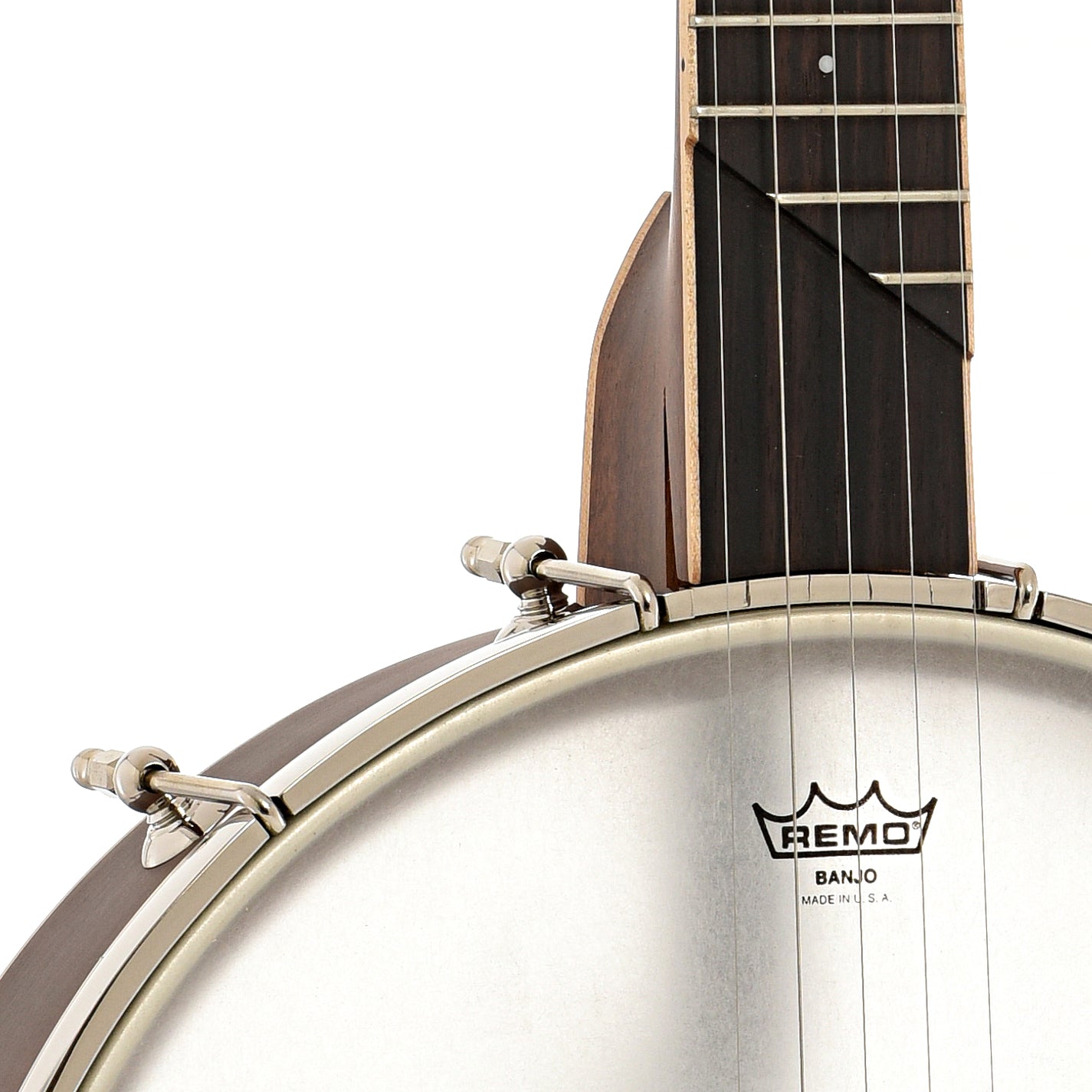 Front body and neck join of Gold Tone HM-100 High Moon A-Scale Openback Banjo