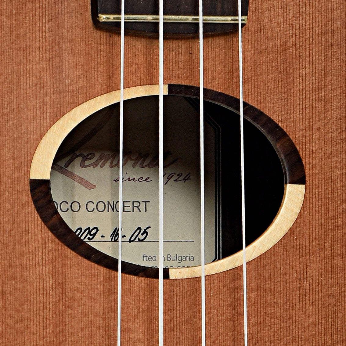 Soundhole of Kremona Coco Concert Ukulele 