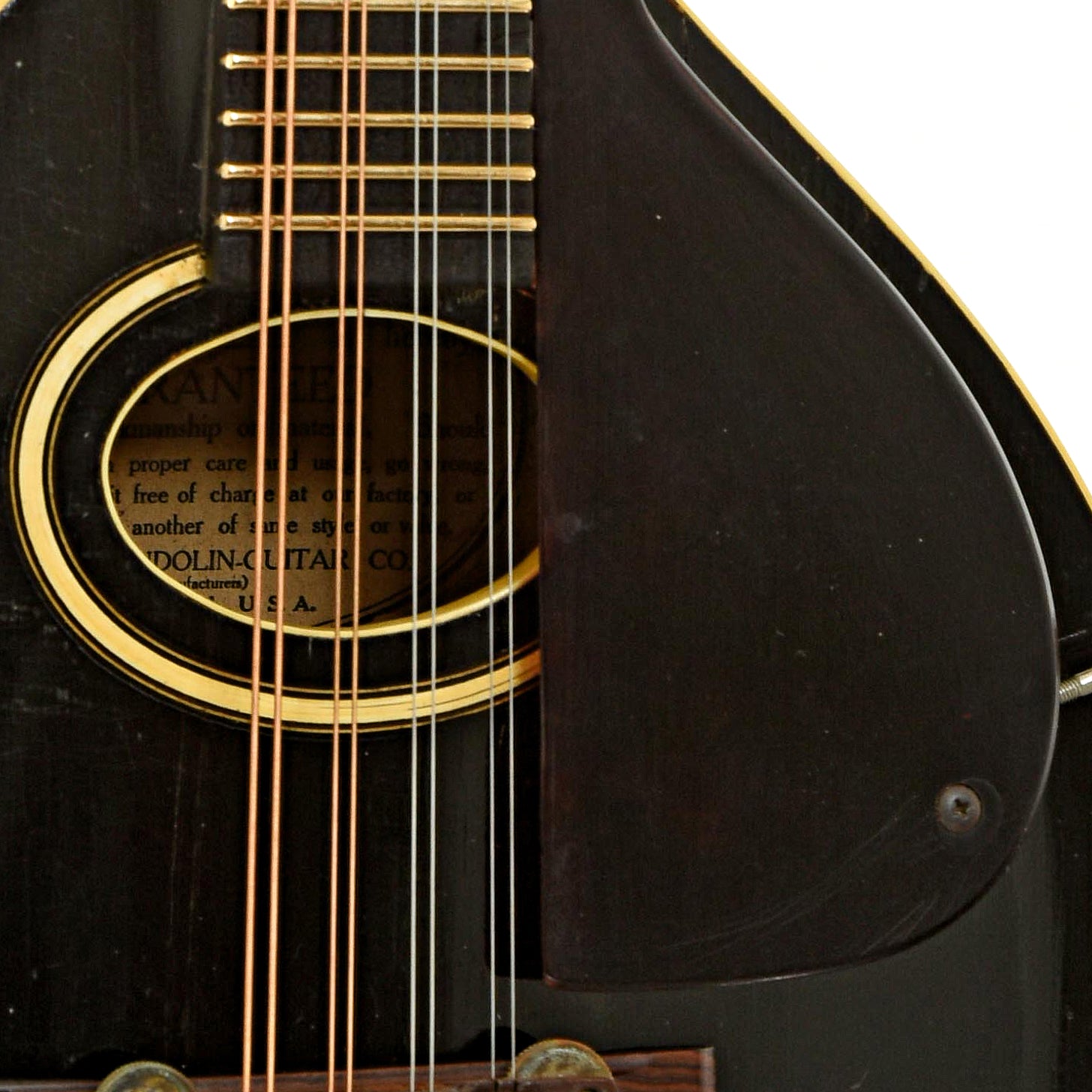 Soundhole of Gibson A-1 Mandolin 