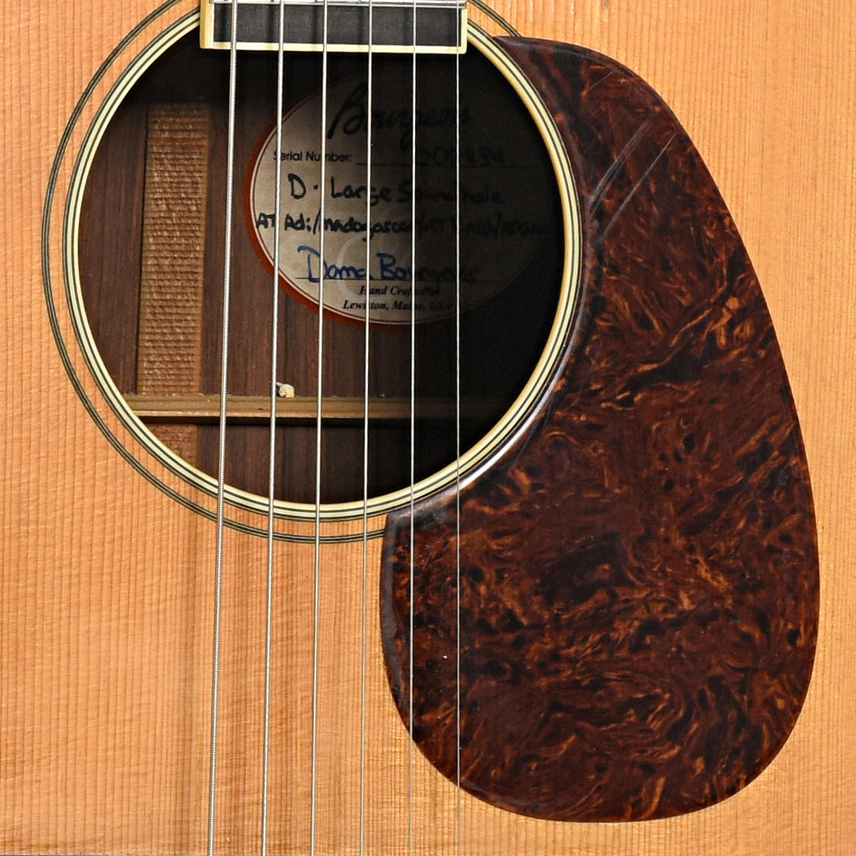 Soundhole of Bourgeois Vintage D Large Soundhole