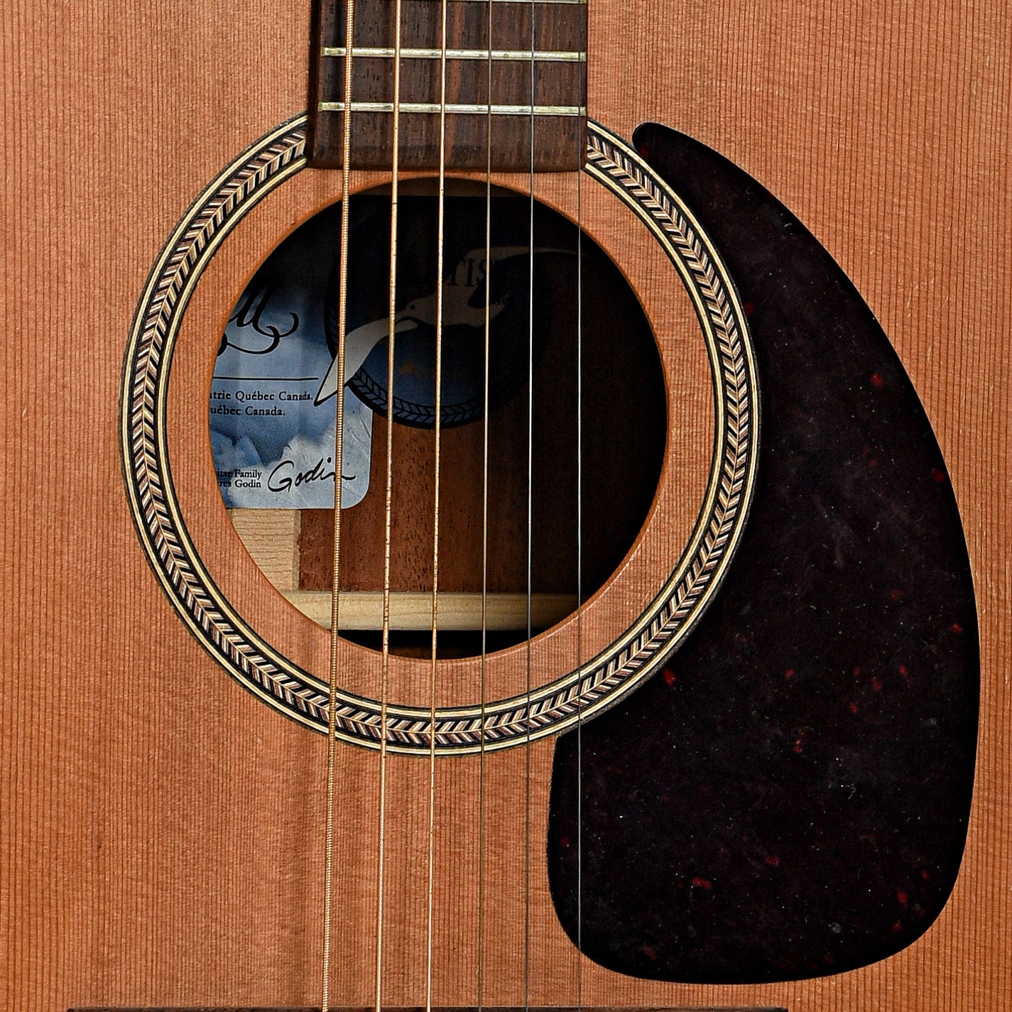 Sound hole of Seagull Artist Mosaic Acoustic Guitar (2005)