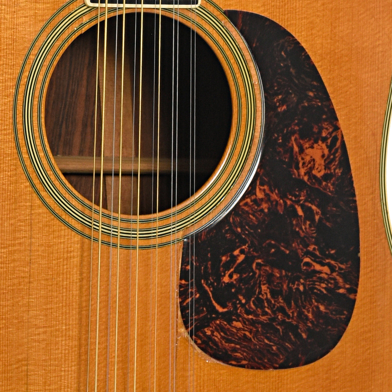 Soundhole of Martin D12-35 12-String Acoustic Guitar 