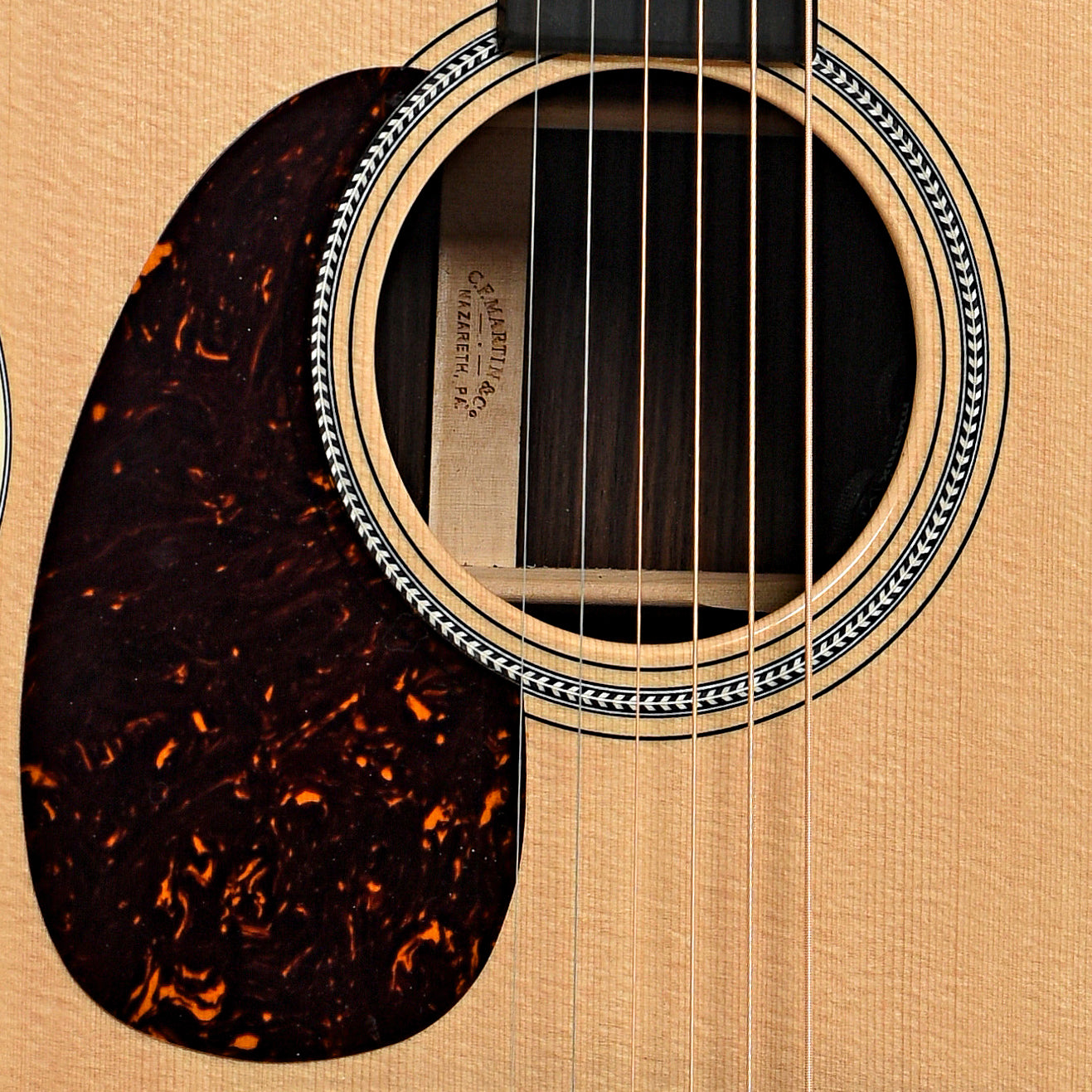 Soundhole of Martin GPC-16E LH Acoustic-Electric Guitar 