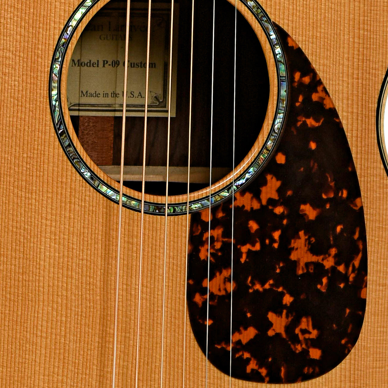 Soundhole of Larrivee P-09 Custom Brazilian Parlor Guitar 