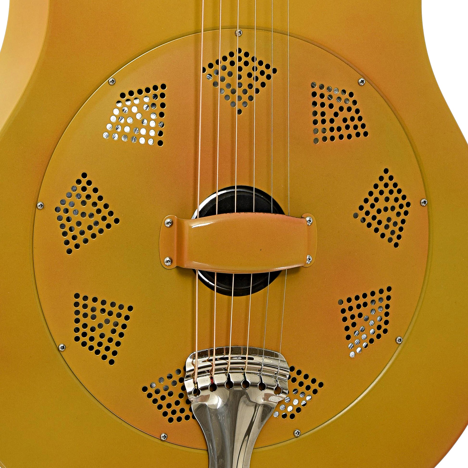 Coverplate of National Triolian Yellow Palm Roundneck Resonator Guitar