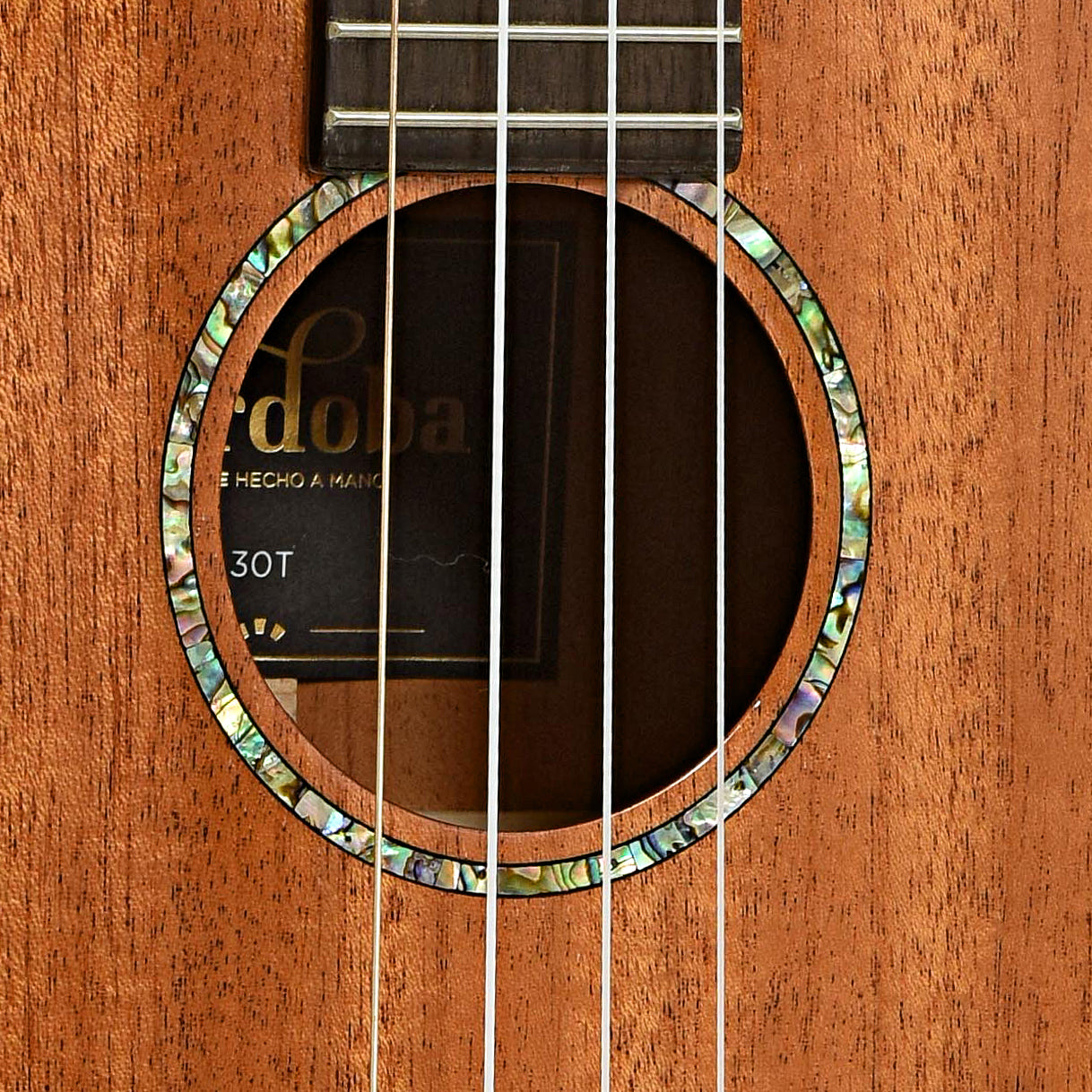 Soundhole of Cordoba 30T Tenor Ukulele 