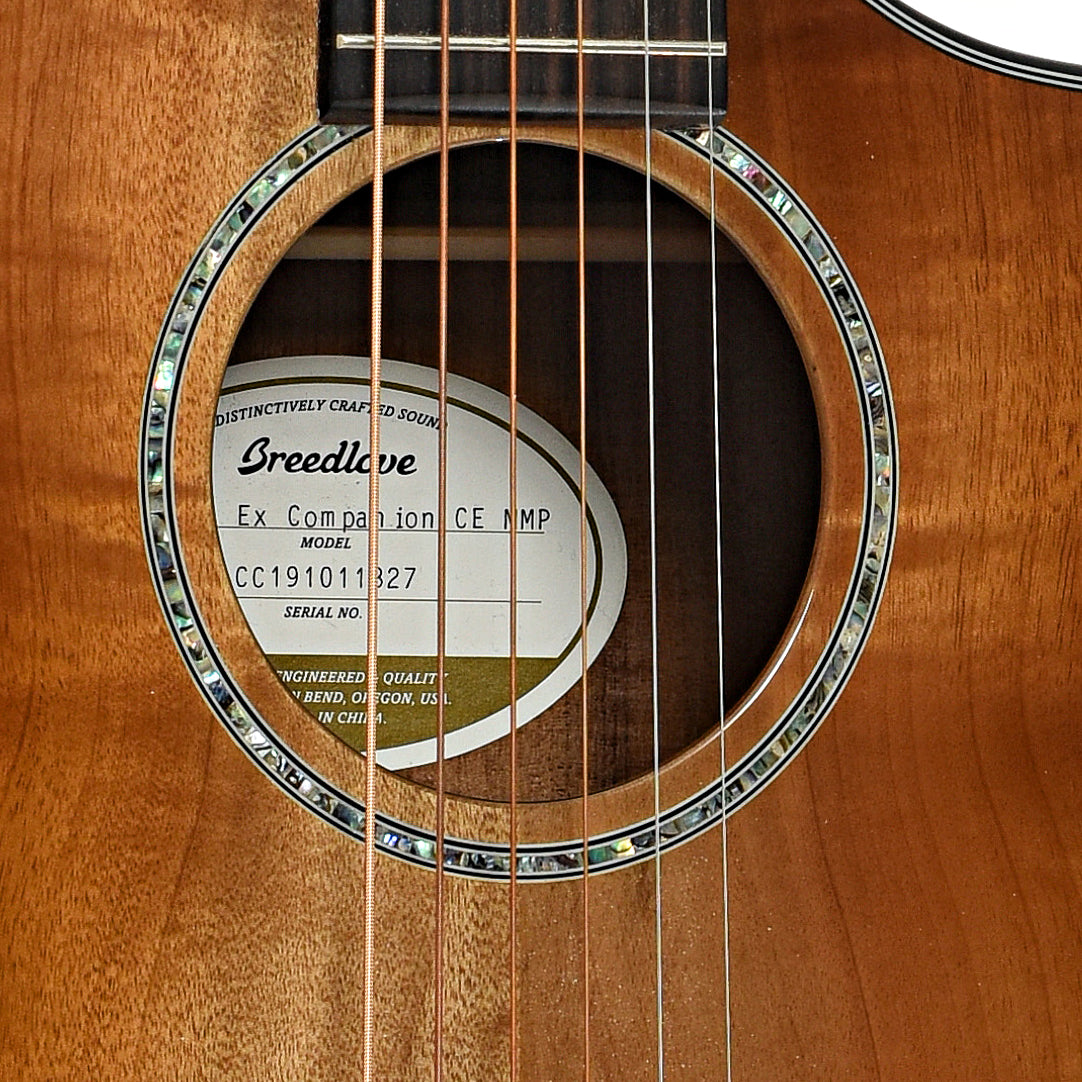 Soundhole of Breedlove Pursuit EX Companion CE MMP