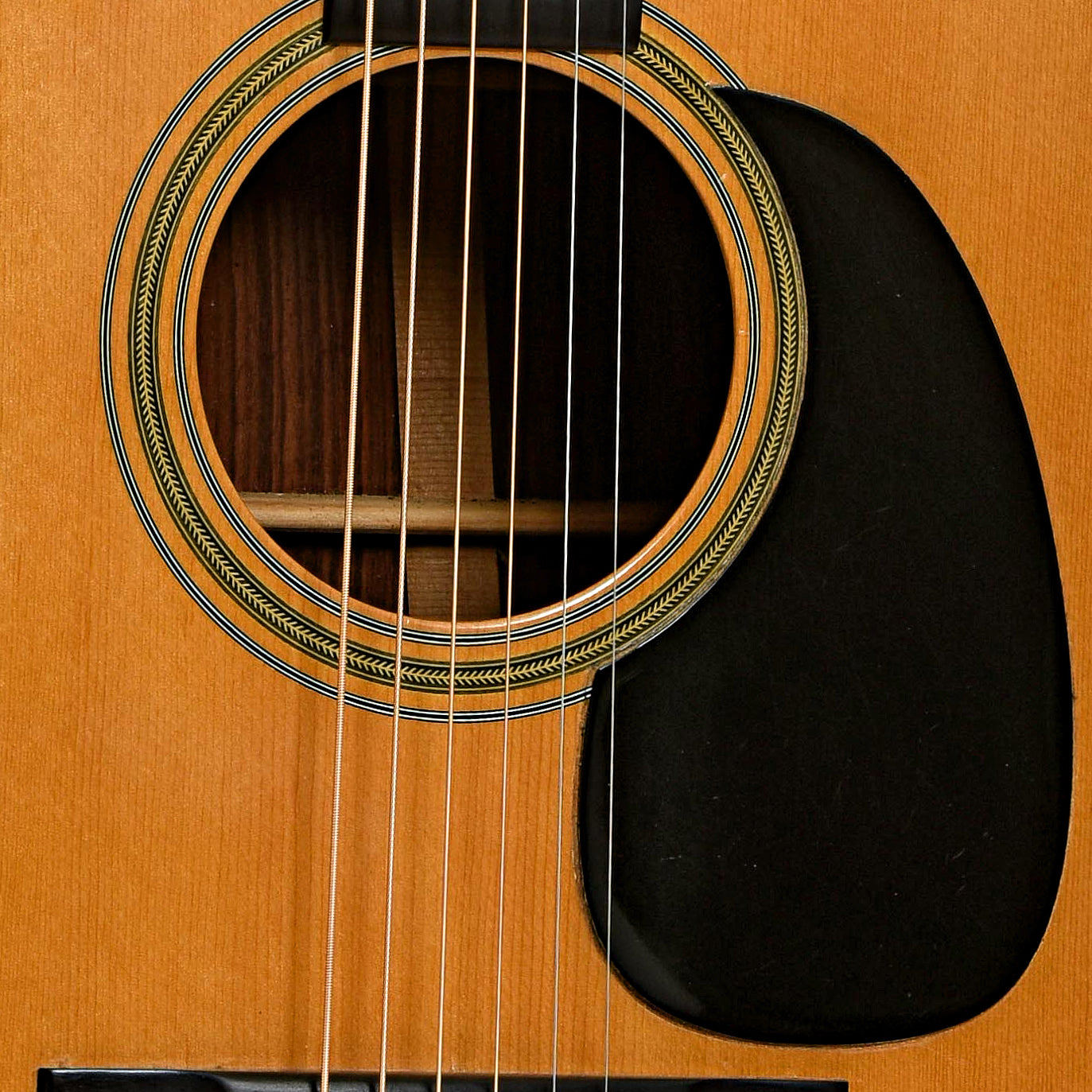 Soundhole of Martin D-76 Acoustic Guitar 