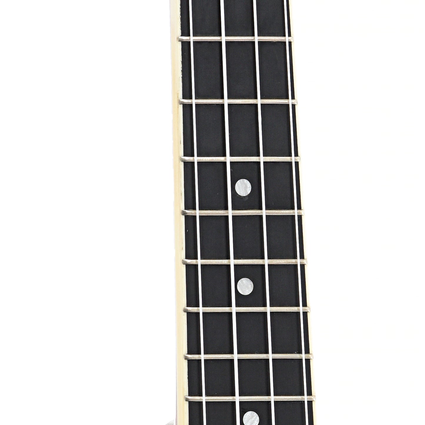 fretboard of Gold Tone Metal Body Concert ResoUke 