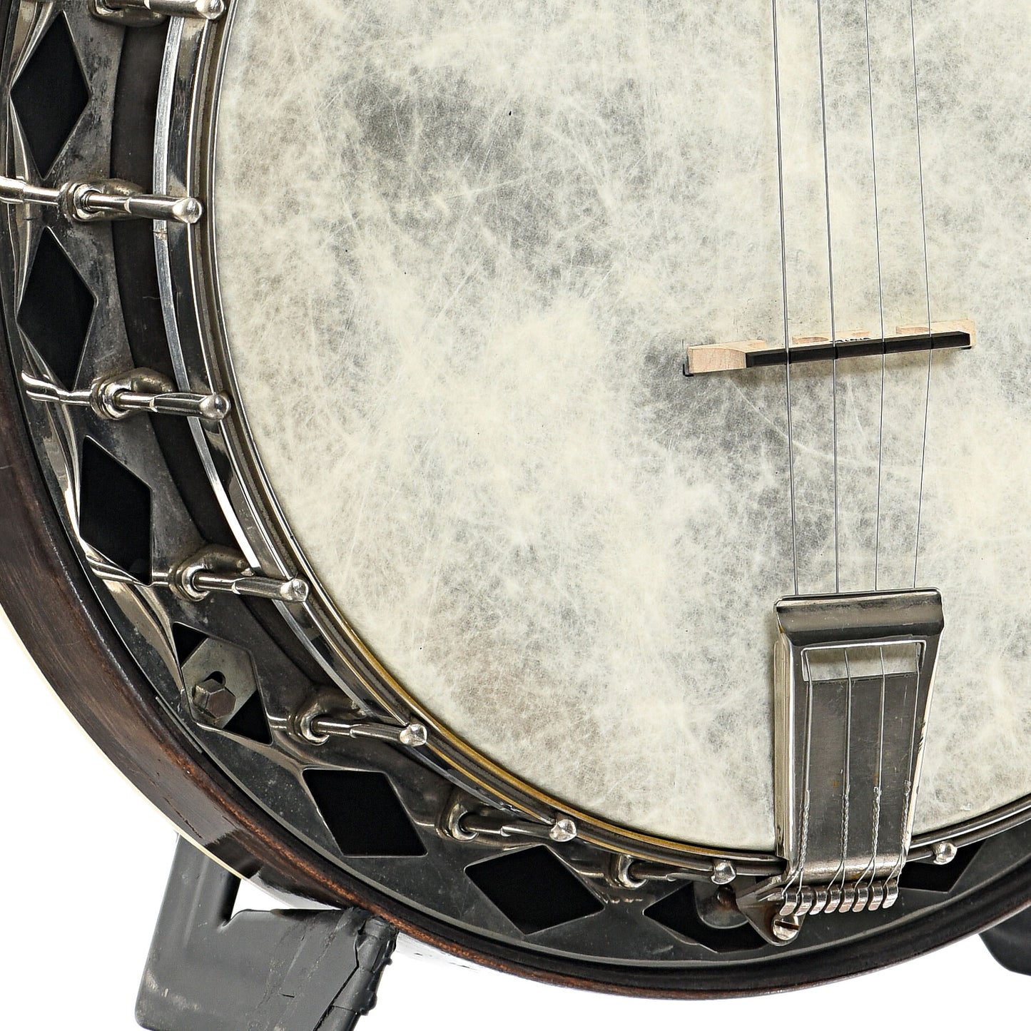 Bridge and tailpiece of Gibson TB-1 Tenor Banjo (1927)