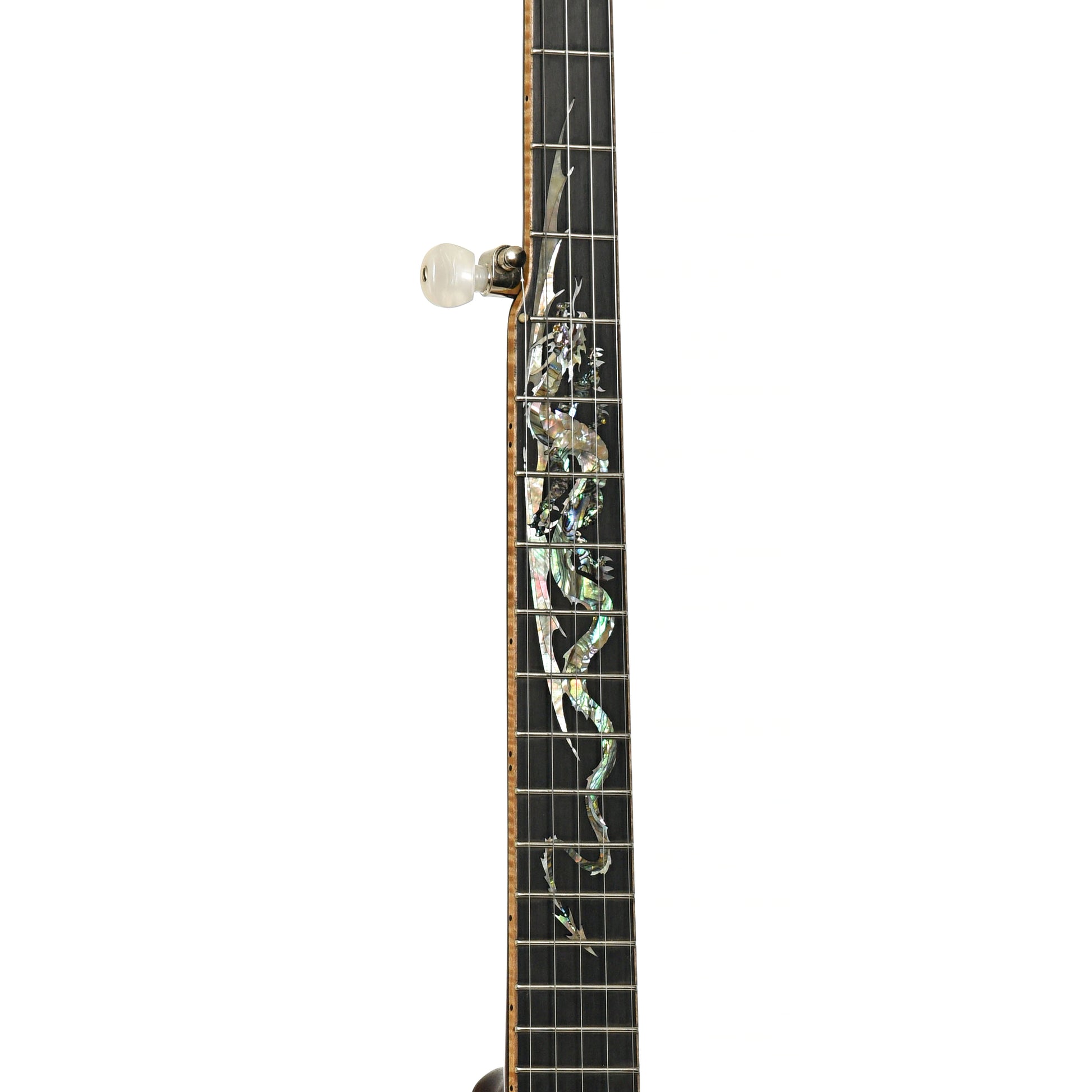 Fretboard of Wildwood Custom Dragon Tubaphone Banjo