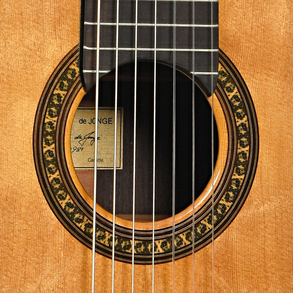 Sound hole of Sergei de Jonge 7-String Classical Guitar (1981)