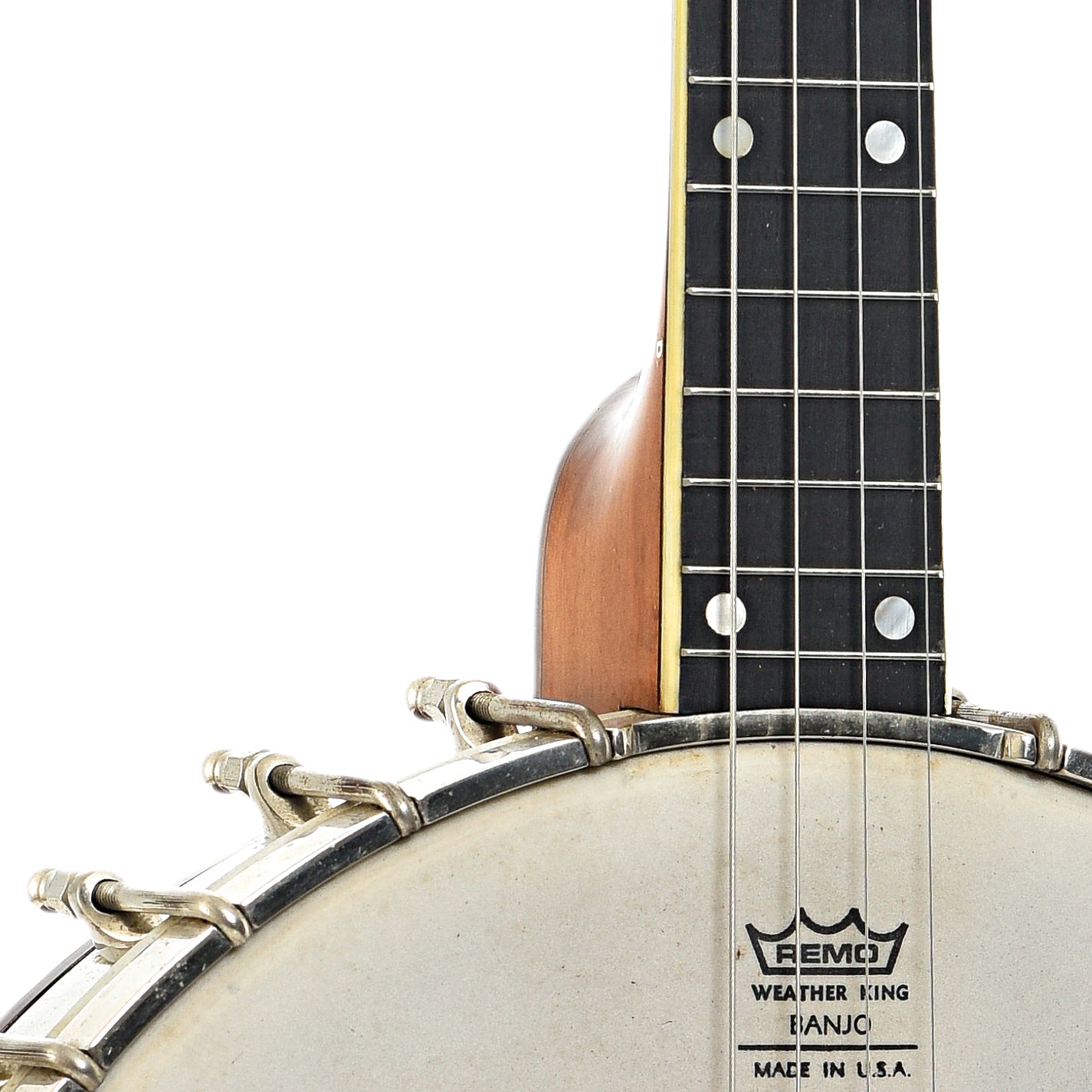 Front body and neck join of Vega Tubaphone Style M Tenor Banjo (1923)