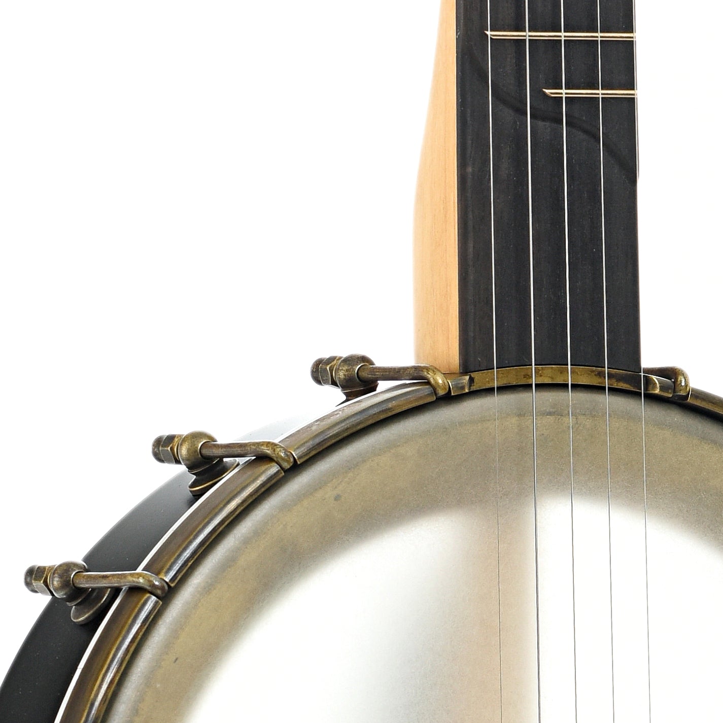 Front body and neck join of Rickard Maple Ridge 11" Open Back Banjo (2020)