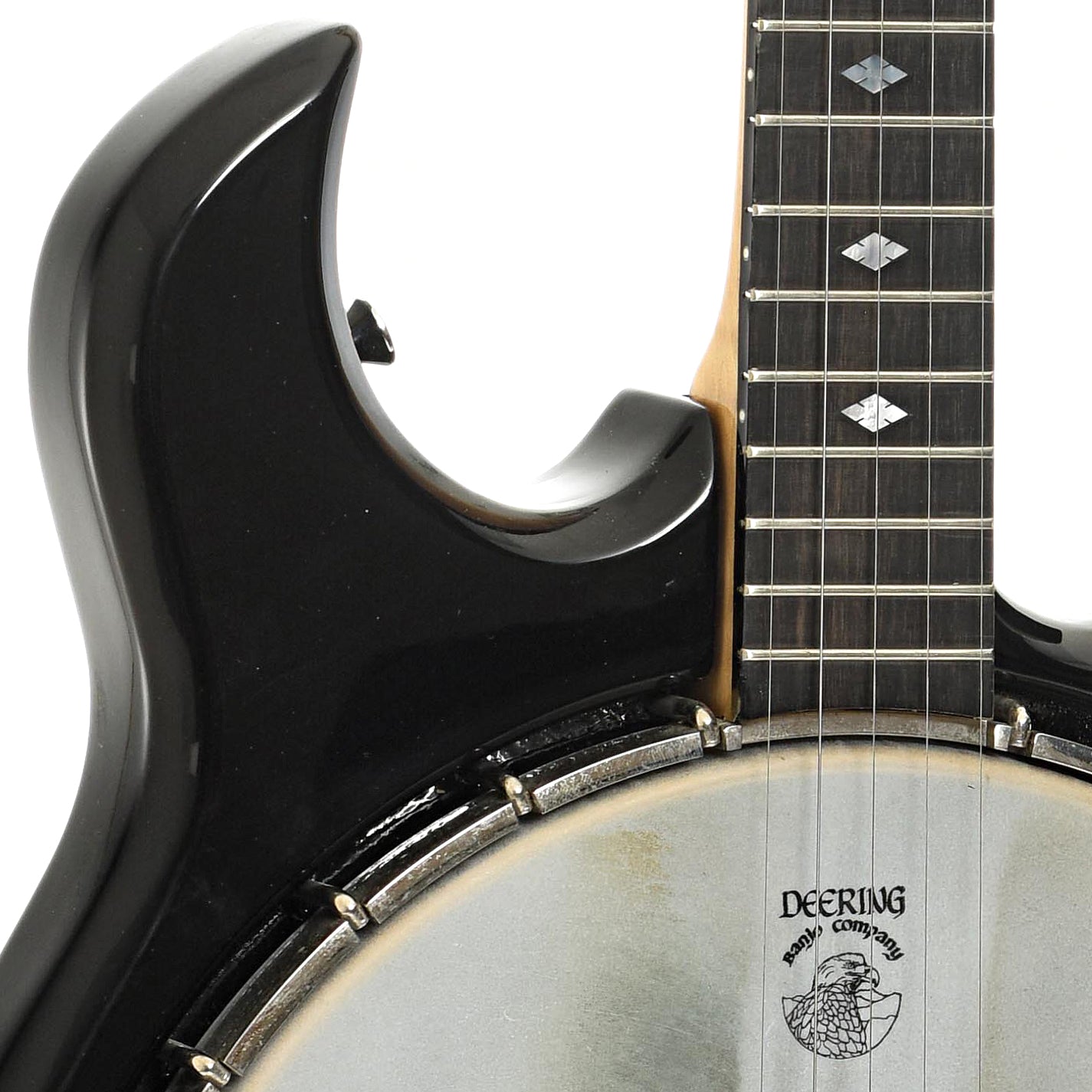 Front body and neck joint of Deering Crossfire Electric Banjo (mid-1990's)