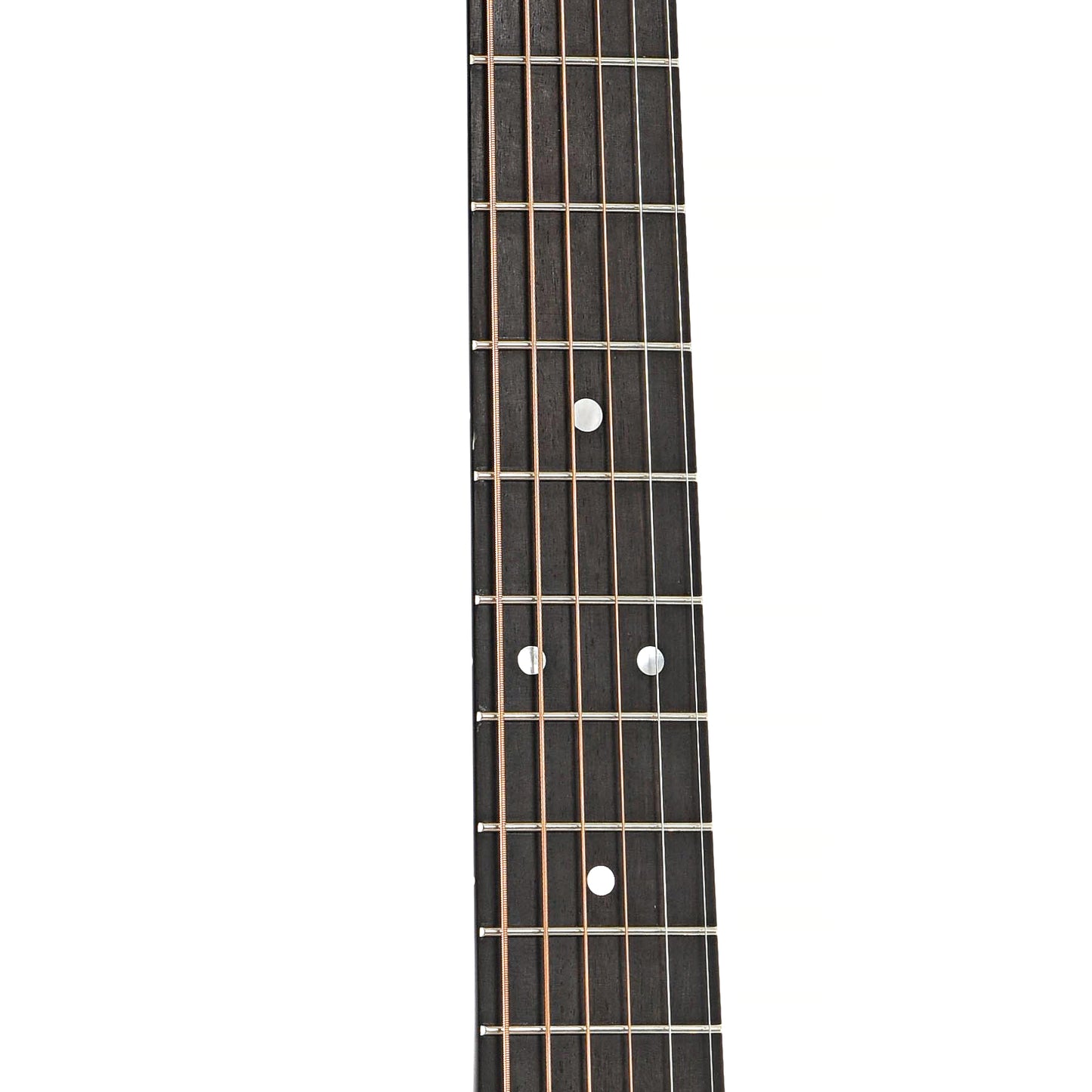 Fretboard of Cirrus Figured Walnut Parlor Guitar