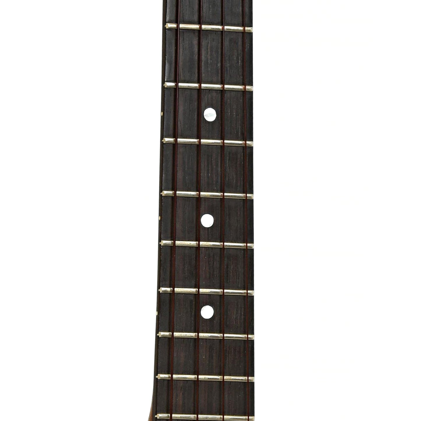 Fretboard of Jerry Hoffman Boatpaddle Prototype Tenor Ukulele 