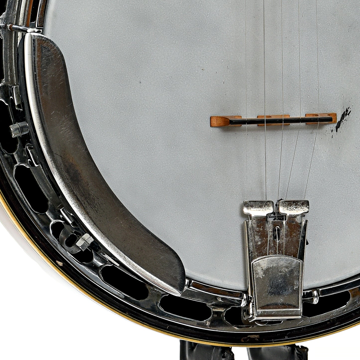 Armrest, tailpiece and bridge of Aria Pro II Flying Eagle Resonator Banjo