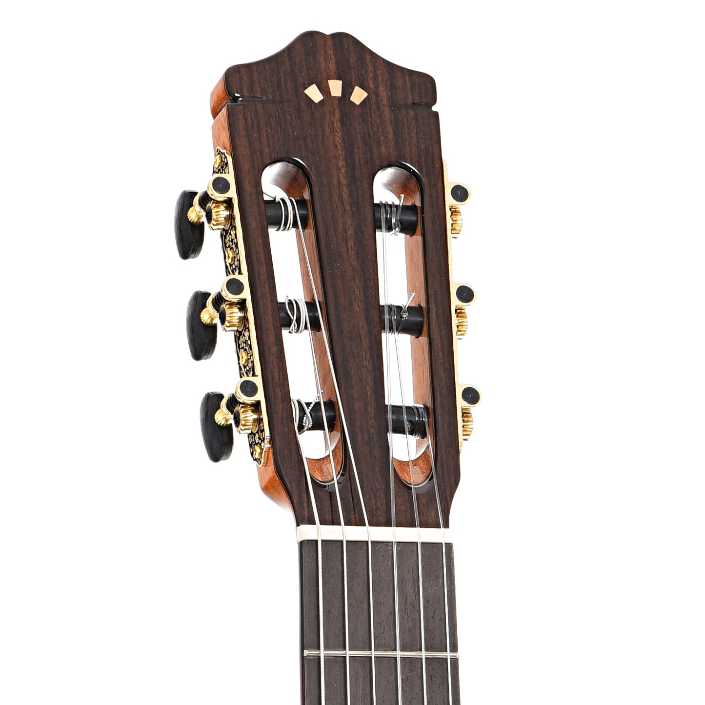 front headstock of Cordoba C7 Classical Guitar, Cedar Top (recent)