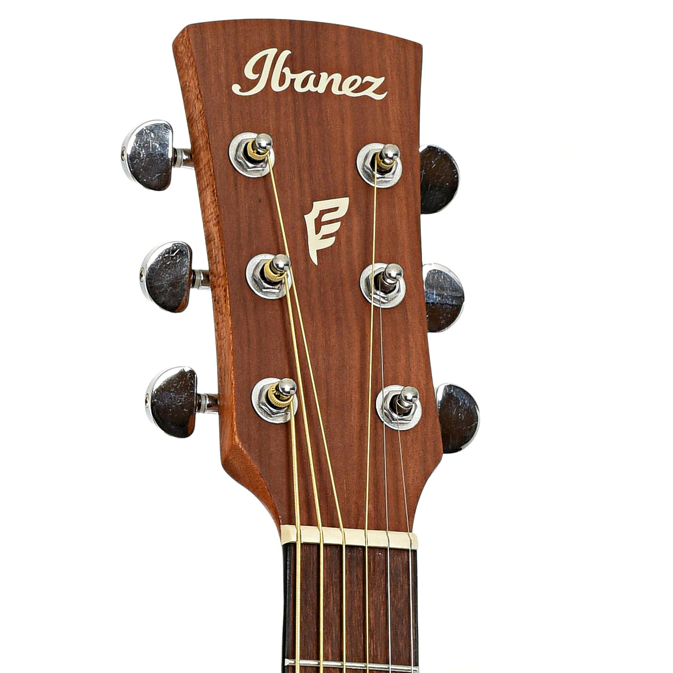 Headstock of Ibanez PF54CE Acoustic-Electric Dreadnought Guitar