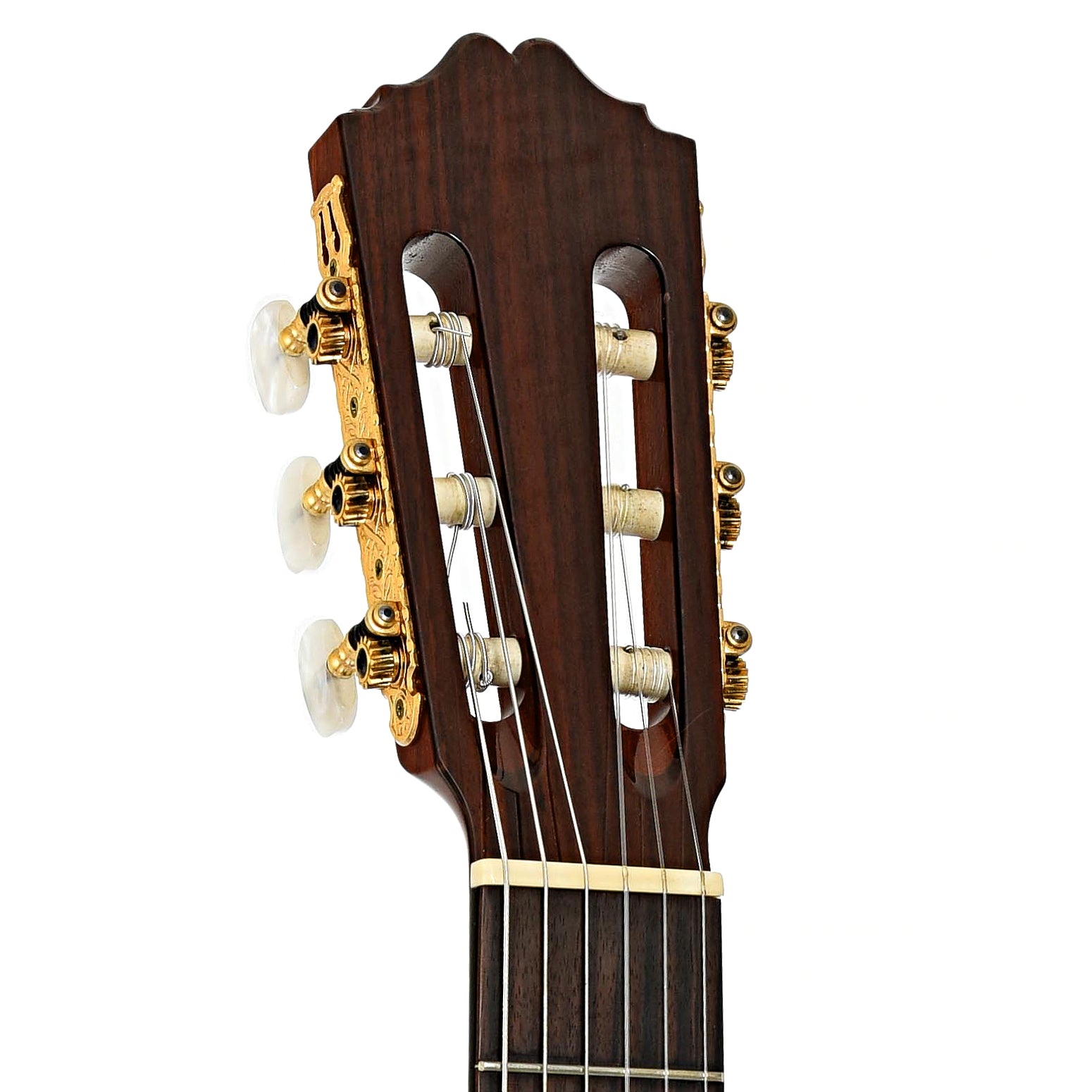 Headstock of R.E. Brune Model 30C Classical Guitar