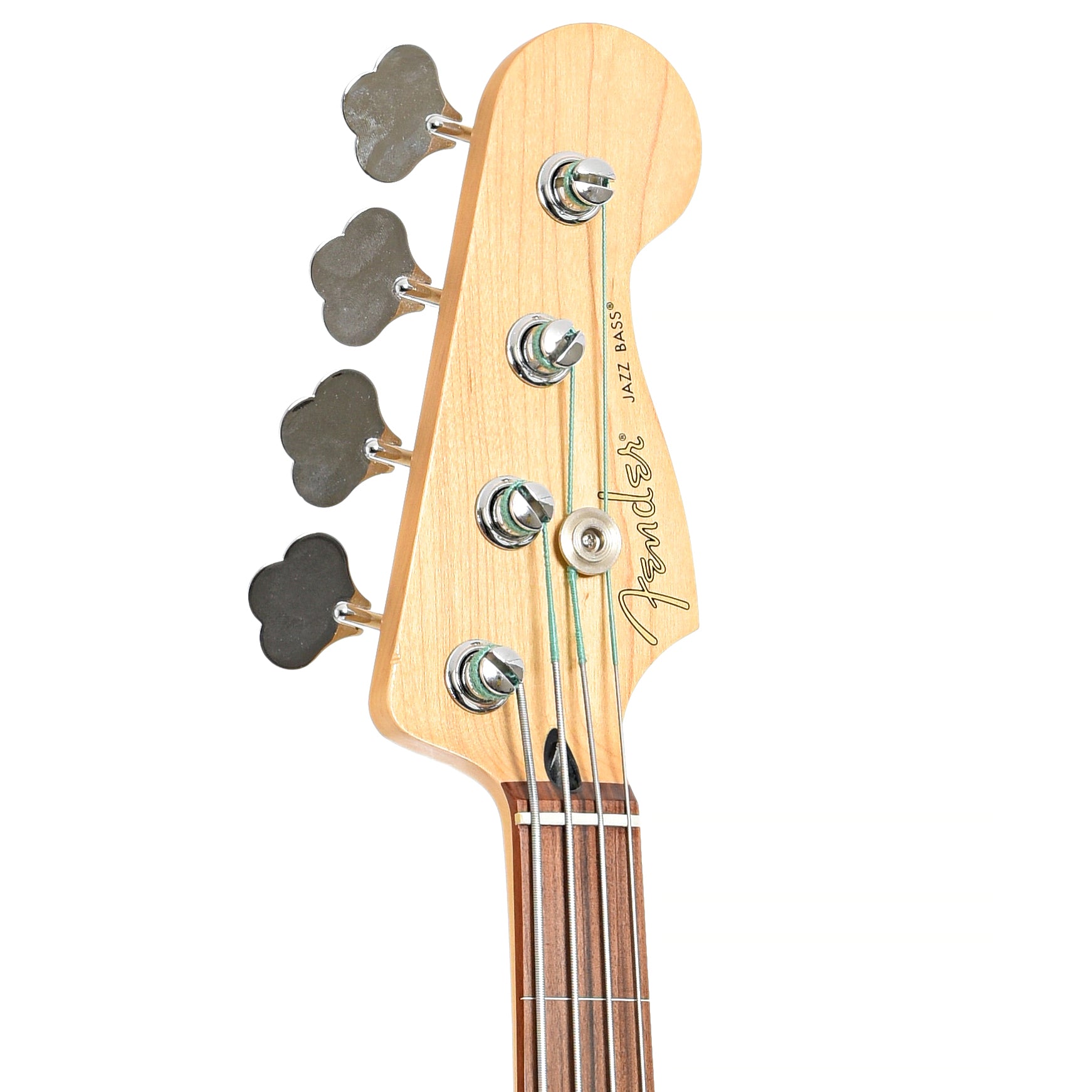 Front headstock of Fender Player Fretless Jazz Bass